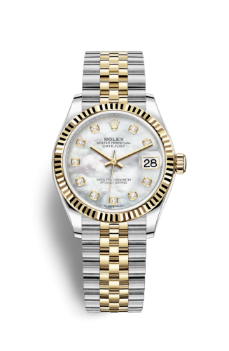 [278273-0028] Datejust 31 Stainless Steel / Yellow Gold / Fluted / MOP / Jubilee