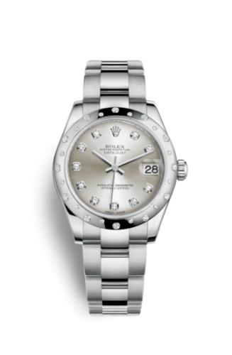 [178344-0032] Datejust 31 Stainless Steel Domed Diamond / Oyster / Silver - Diamond