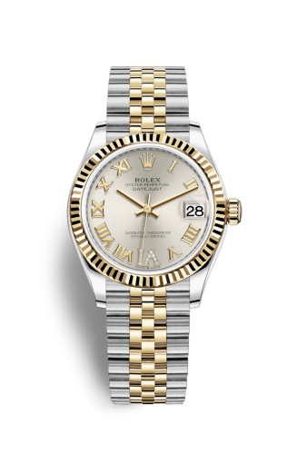 [278273-0004] Datejust 31 Stainless Steel / Yellow Gold / Fluted / Silver - Roman / Jubilee