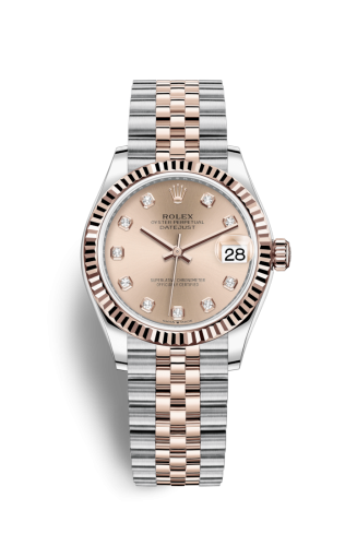 [278271-0024] Datejust 31 Stainless Steel / Rose Gold / Fluted / Rose - Diamond / Jubilee