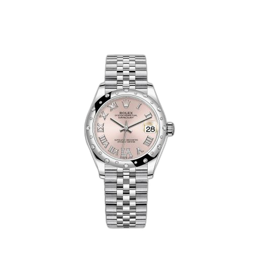 [278344rbr-0026] Datejust 31 Stainless Steel Domed Diamond / Jubilee / Pink - Roman