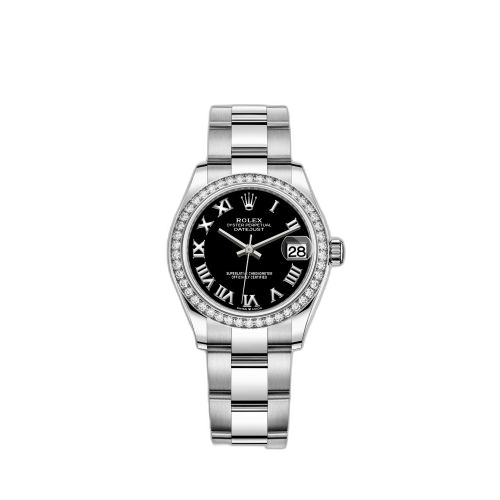 [278384rbr-0001] Datejust 31 Stainless Steel Diamond / Oyster / Black - Roman