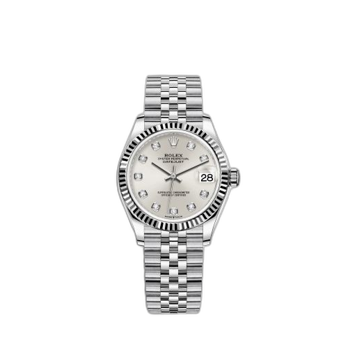 [278274-0030] Datejust 31 Stainless Steel Fluted / Jubilee / Silver - Diamond