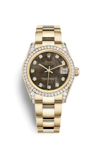 [178158-0056] Datejust 31 Yellow Gold Diamond / Oyster / Black MOP