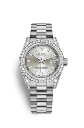 [178159-0018] Datejust 31 White Gold Diamond / President / Silver