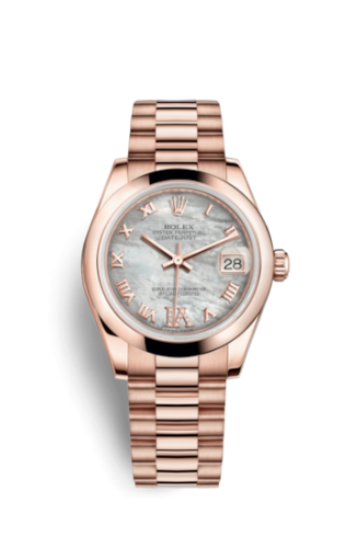 [178245f-0034] Datejust 31 Everose Domed / President / MOP Roman