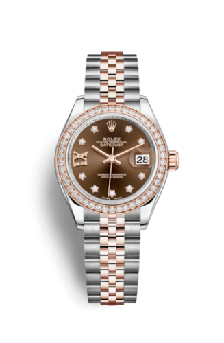 [279381rbr-0003] Lady-Datejust 28 Rolesor Rose Diamond / Jubilee / Chocolate Diamond