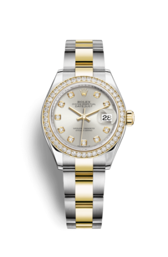 [279383rbr-0008] Lady-Datejust 28 Rolesor Yellow Diamond / Oyster / Silver Diamond