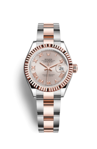 [279171-0006] Lady-Datejust 28 Rolesor Rose Fluted / Oyster / Sundust Roman