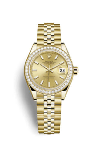 [279138rbr-0013] Lady-Datejust 28 Yellow Gold Diamond / Jubilee / Champagne