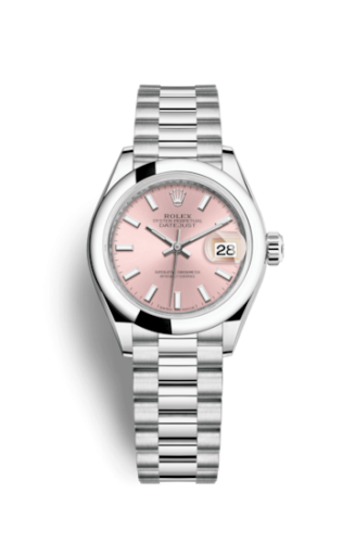 [279166-0004] Lady-Datejust 28 Platinum Domed / President / Pink