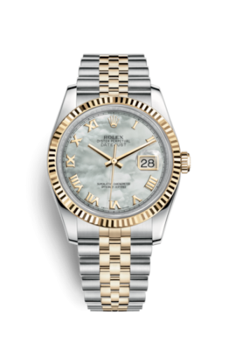 [116233-0203] Datejust 36 Rolesor Yellow Fluted / Jubilee / MOP Roman
