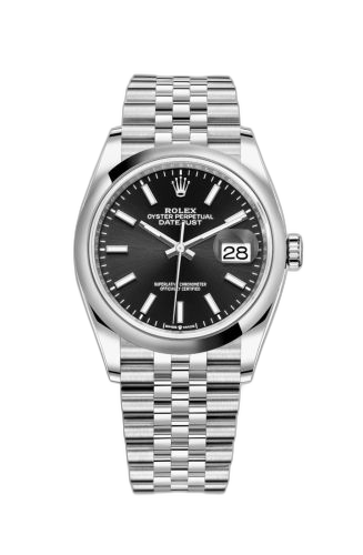 [126200-0003] Datejust 36 Stainless Steel / Domed / Black / Jubilee