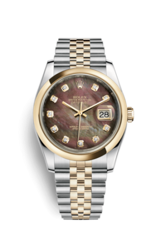 [116203-0181] Datejust 36 Rolesor Yellow Domed / Jubilee / Brown MOP