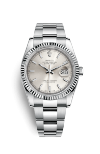 [116234-0093] Datejust 36 Stainless Steel Fluted / Oyster / Silver