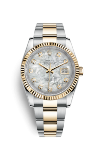 [116233-0167] Datejust 36 Rolesor Yellow Fluted / Oyster / MOP