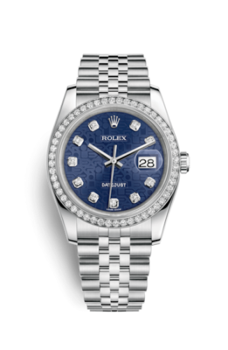 [116244-0059] Datejust 36 Stainless Steel Diamond / Jubilee / Blue Computer