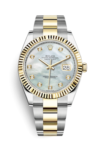 [126333-0017] Datejust 41 Rolesor Yellow Fluted / Oyster / MOP - Diamond