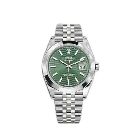 [126300-0022] Datejust 41 Stainless Steel Smooth / Jubilee / Green - Fluted