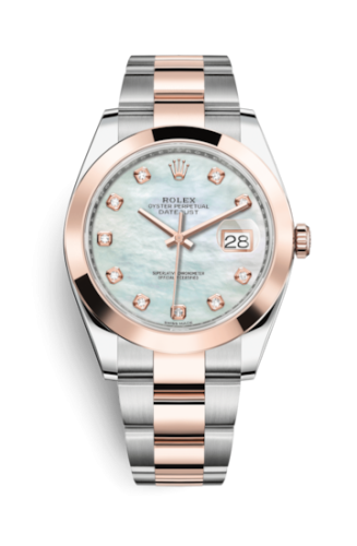 [126301-0013] Datejust 41 Rolesor Everose Smooth / Oyster / MOP - Diamond