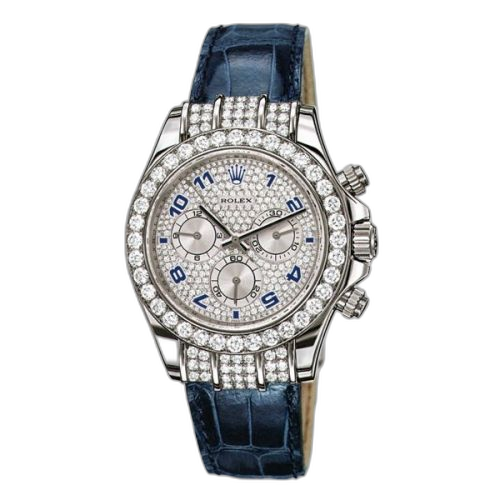[116599tbr-0002] Daytona White Gold Diamond Strap Round