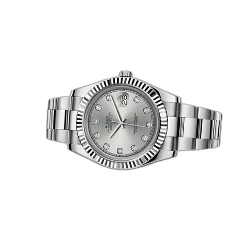 [116334-0007] Datejust II Fluted Silver Diamonds