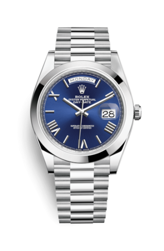 [228206-0015] Day-Date 40 Platinum / Blue - Roman
