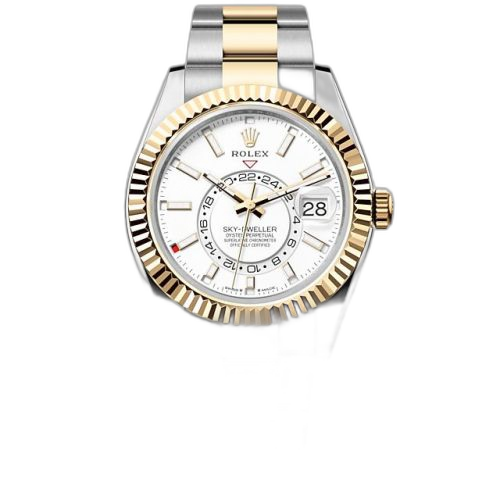 [336933-0005] Sky-Dweller Stainless Steel - Yellow Gold / White / Oyster