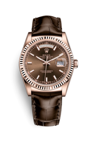 [118135-0003] Day-Date 36 Everose / Strap / Chocolate