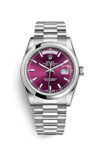 [118206-0121] Day-Date 36 Platinum Domed / President / Cherry