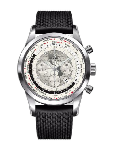 [AB0510U0.A790.267S] Transocean Chronograph Unitime Stainless Steel / Silver / Rubber