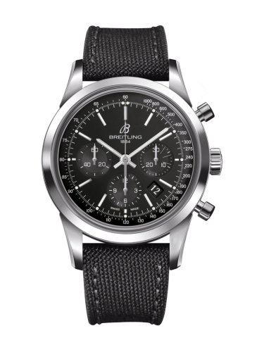 [AB015212/BA99/109W/A20BA.1] Transocean Chronograph Stainless Steel / Black / Military / Pin