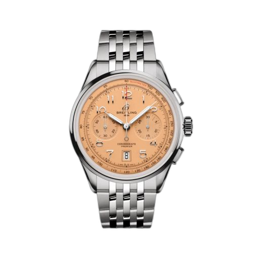 [AB0145331K1A1] Premier B01 Chronograph 42 Stainless Steel / Pink / Bracelet