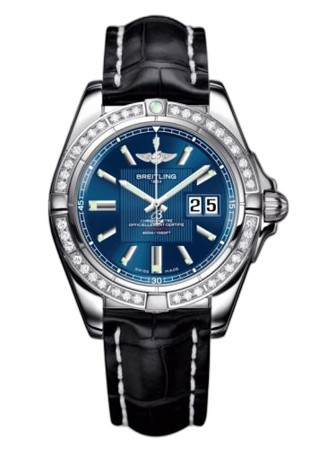 [A49350LA.C806.728P] Galactic 41 Stainless Steel / Diamond / Metallica Blue / Croco