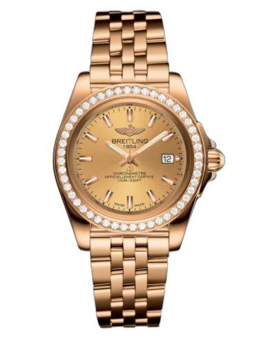 [H7133053.H549.792H] Galactic 32 Sleek Edition Rose Gold / Diamond / Golden Sun / Bracelet