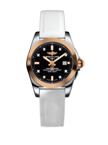 [C7234812/BE86/249S/A12S.1] Galactic 29 Stainless Steel / Rose Gold / Trophy Black Diamond / Rubber