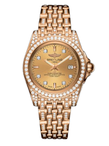 [H71330AF.H550.792T] Galactic 32 Sleek Edition Rose Gold / Diamondworks / Golden Sun Diamond / Bracelet
