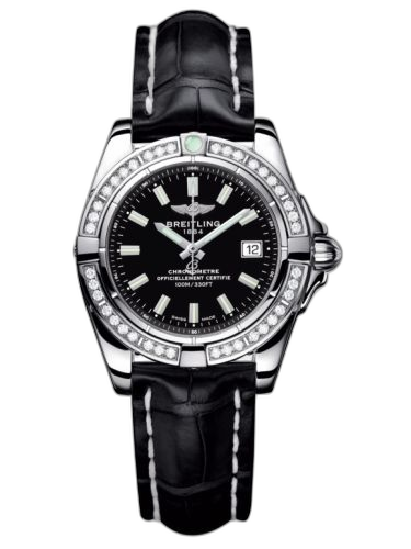 [A71356LA.BE76.777P] Galactic 32 Stainless Steel / Diamond / Onyx Black / Croco
