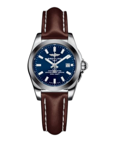 [W7234812/C948/484X/A12BA.1] Galactic 29 Stainless Steel / Horizon Blue / Calf