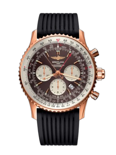 [RB031121.Q619.252S] Navitimer Rattrapante Red Gold / Panamerican Bronze / Rubber