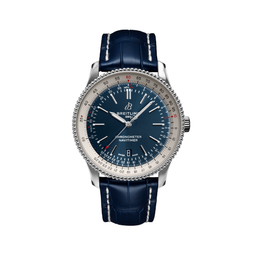 [A17326211C1P3] Navitimer Automatic 41 Automatic Stainless Steel / Blue / Croco / Pin
