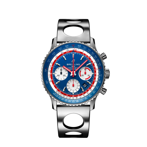 [AB01212B1C1A2] Navitimer 1 B01 Chronograph 43 Stainless Steel / Airline Editions Pan Am / Air Racer