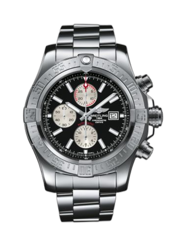 [A13371111B1A1 (aka: A1337111.BC29.168A)] Super Avenger II Stainless Steel / Volcano Black / Bracelet