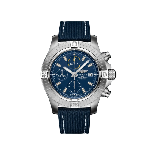 [A13317101C1X1] Avenger Chronograph 45 Stainless Steel / Blue / Military / Pin