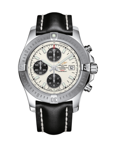[A1338811/G804/436X/A20D.1] Colt Chronograph Automatic Stainless Steel / Stratus Silver / Calf / Folding