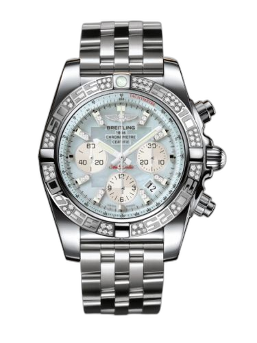 [AB0110AA.G686.375A] Chronomat 44 Stainless Steel / Diamond / Gray Pearl Diamond / Bracelet