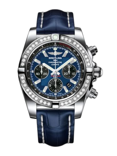 [AB011053.C789.731P] Chronomat 44 Stainless Steel / Diamond / Blackeye Blue / Croco