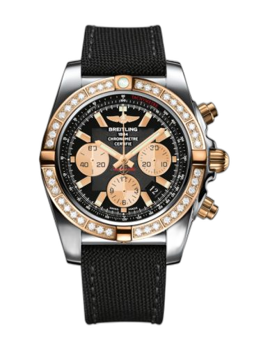 [CB011053.B968.103W] Chronomat 44 Stainless Steel / Rose Gold / Diamond / Onyx Black / Military