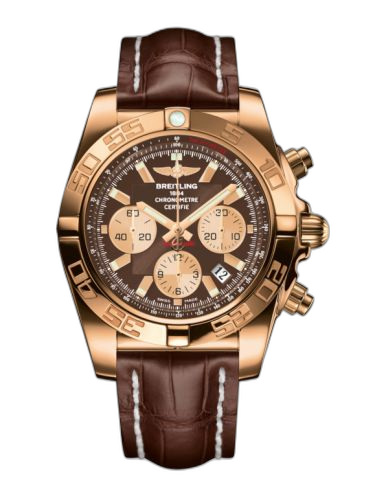 [HB011012.Q576.739P] Chronomat 44 Rose Gold / Metallica Brown / Croco