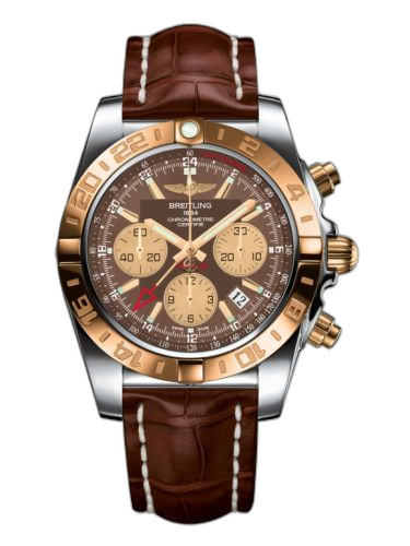 [CB042012.Q590.737P] Chronomat 44 GMT Stainless Steel / Rose Gold / Metallica Brown / Croco